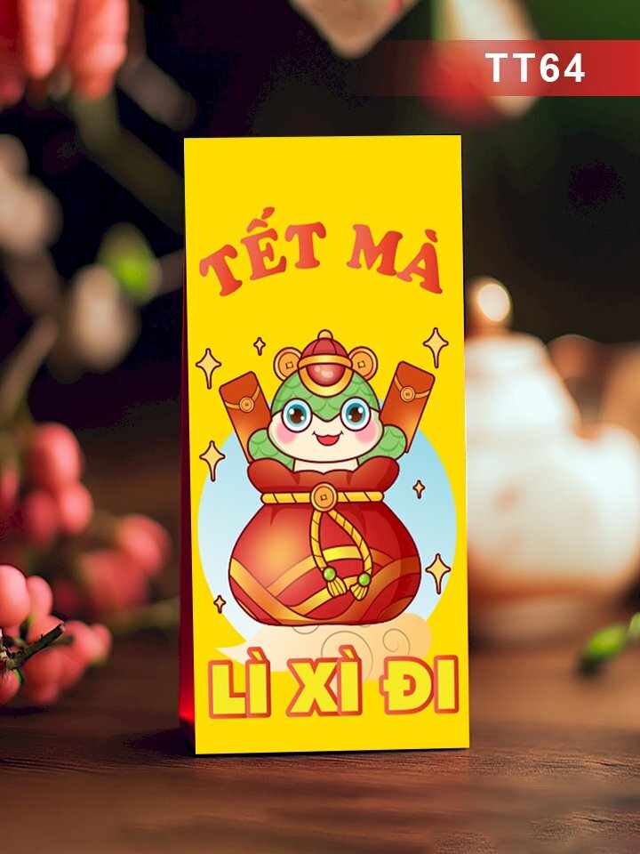 Lì xì màu vàng Tết Mà Lì Xì Đi - Mã TT64 - INKTS2681