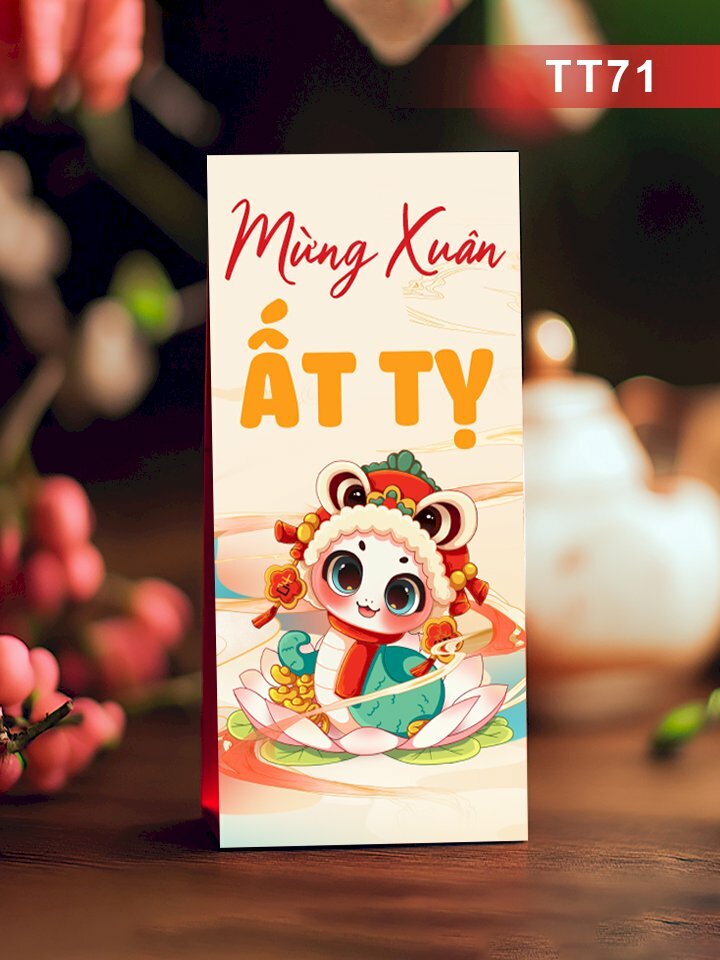 Mẫu thiết kế bao lì xì Mừng Xuân Ất Tỵ - Mã TT71 - INKTS2688