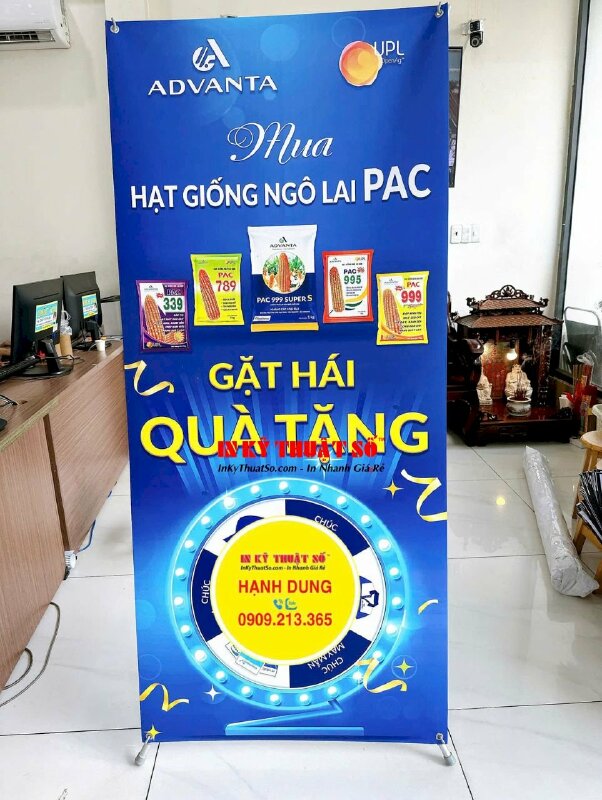 Combo Poster 80cm x 180cm & Standee cao cấp tăng đơ sự kiện nhà nông cho công ty cung cấp hạt giống ngô lai - INKTS2864