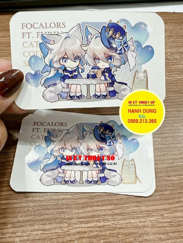 In card bo góc Furina Chibi quà tặng Fan Meeting, in card nhanh số lượng ít - INKTS2871