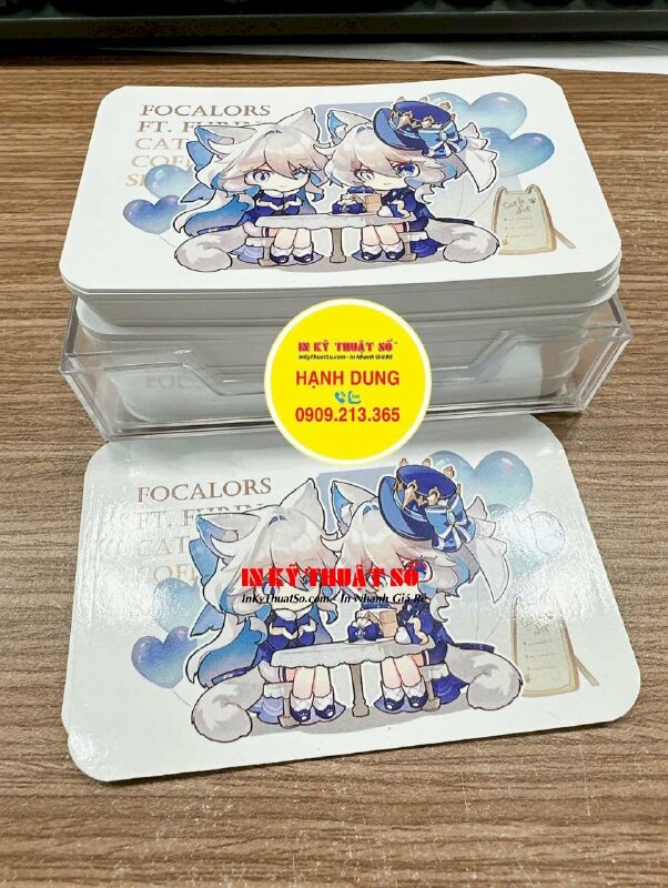 In card bo góc Furina Chibi quà tặng Fan Meeting, in card nhanh số lượng ít - INKTS2871