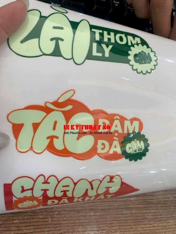 In Decal DTF dán chai thủy tinh, tem nổi dán chai phiên bản giới hạn làm quà tặng khách - INKTS2780