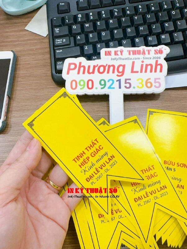 In ruy băng giấy, đuôi nheo giấy làm đế gắn hoa cài áo kính mừng Đại lễ Vu Lan - INKTS654