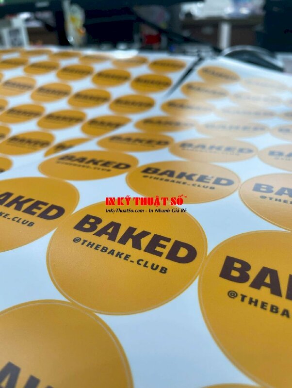 In tem logo tiệm bánh cookie tại nhà, tem tròn Decal sữa, hàng gửi đi Úc từ TPHCM - INKTS2825