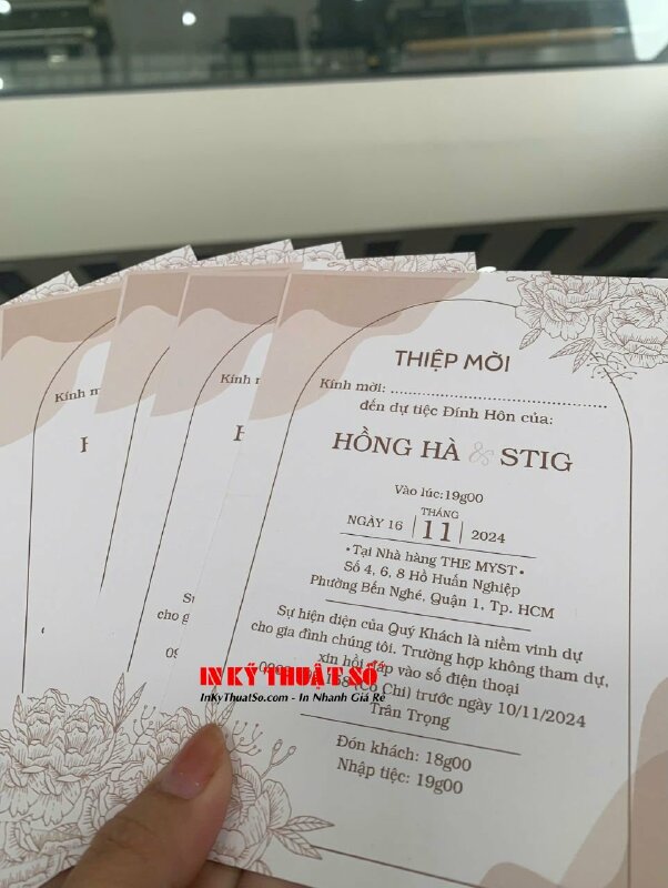 In thiệp mời tiệc đính hôn số lượng ít theo yêu cầu TPHCM - INKTS2831