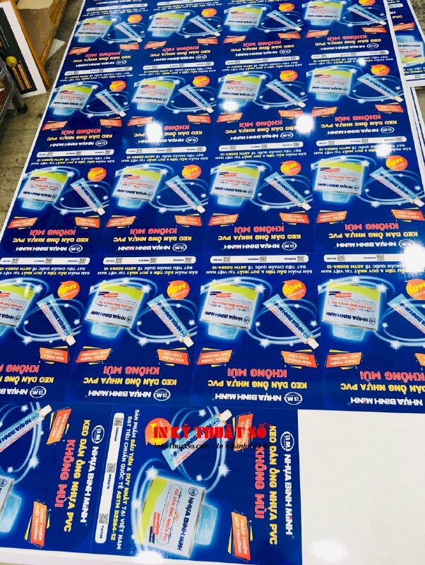 Làm tấm poster dán tường khổ A3 giới thiệu sản phẩm keo dán ống nhựa PVC - INKTS2779