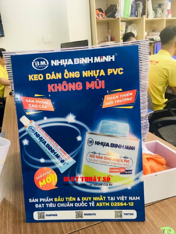 Làm tấm poster dán tường khổ A3 giới thiệu sản phẩm keo dán ống nhựa PVC - INKTS2779