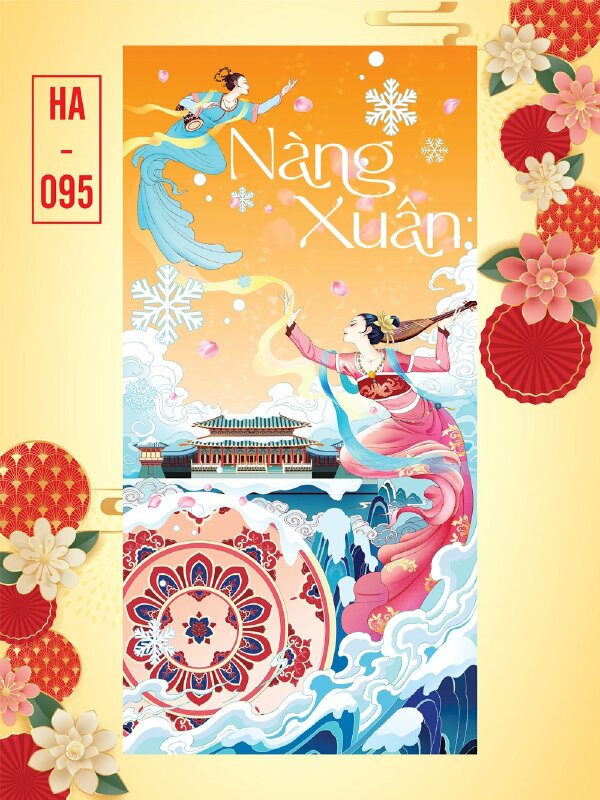 In bao lì xì cổ trang Nàng Xuân - Mã HA095 - INKTS2737