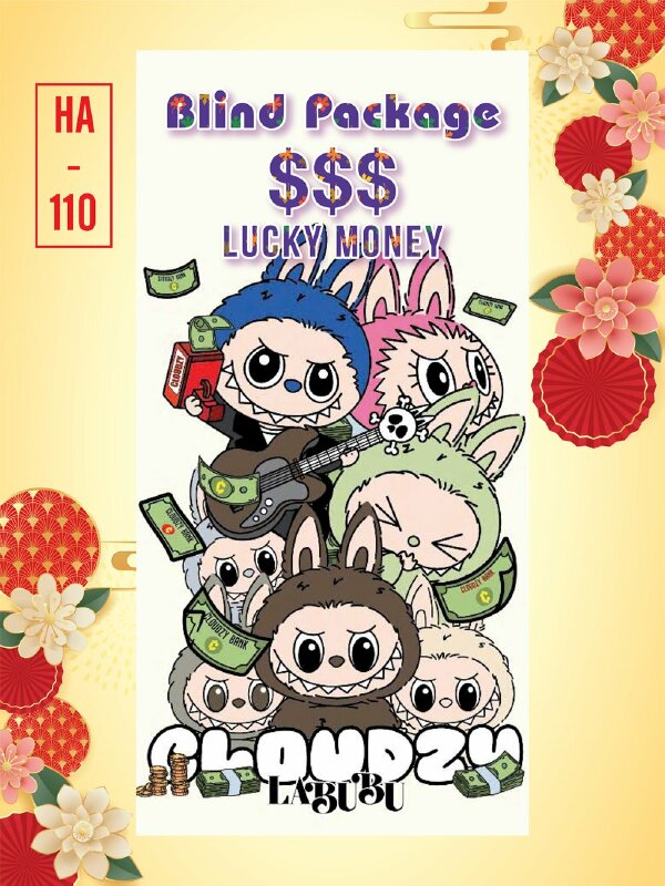 Mẫu bao lì xì Labubu Blind Package $$$ Lucky Money Cloudzy - Mã HA110 - INKTS2752