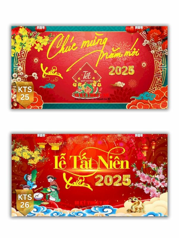 Thiết kế và in Backdrop phông nền sự kiện lễ Tất Niên Xuân 2025 - INKTS2966