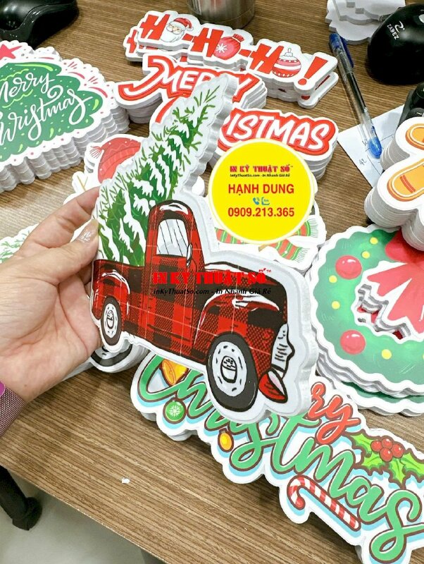 In file vector Giáng sinh lên chất liệu Formex làm mô hình trang trí Noel - INKTS2888