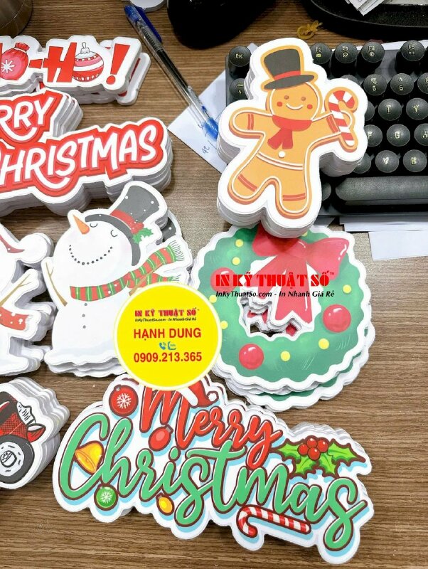 In file vector Giáng sinh lên chất liệu Formex làm mô hình trang trí Noel - INKTS2888