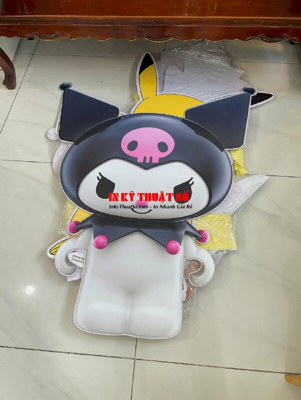 In Formex cắt CNC nhân vật hoạt hình Pikachu, Kuromi trang trí khu vui chơi trẻ em - INKTS2930