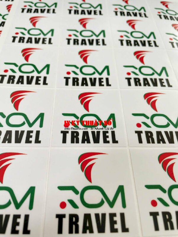 In nhãn Decal sữa Logo công ty Travel, tem nhãn hình vuông bóc dán dễ dàng - INKTS2906