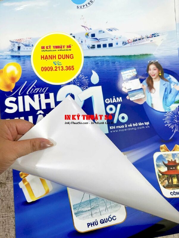 In Poster chương trình khuyến mãi mừng sinh nhật, in PP cán màng bóng - INKTS2890