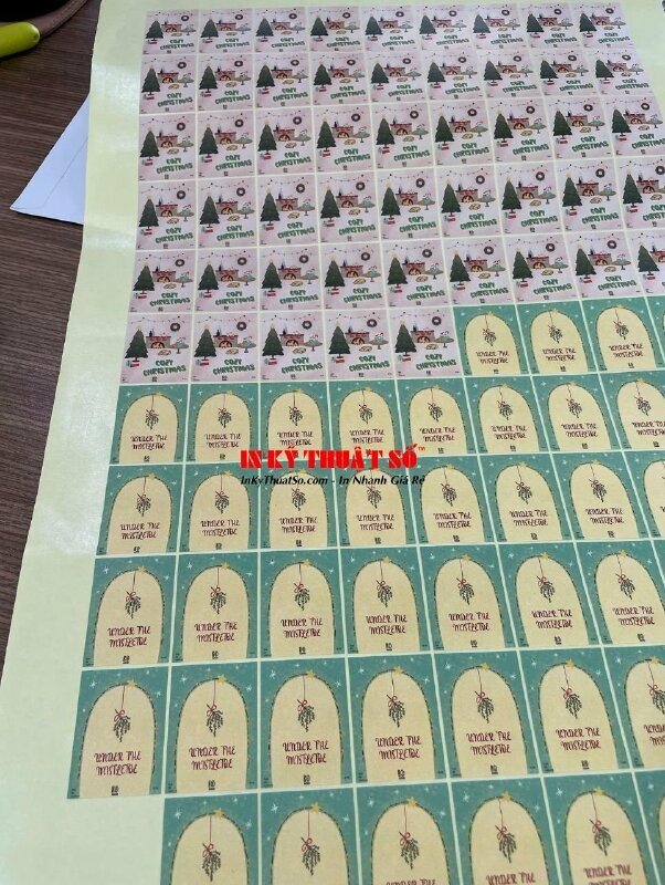 In sticker nhãn Decal giấy chủ đề Noel dán chai nước hoa - INKTS2901