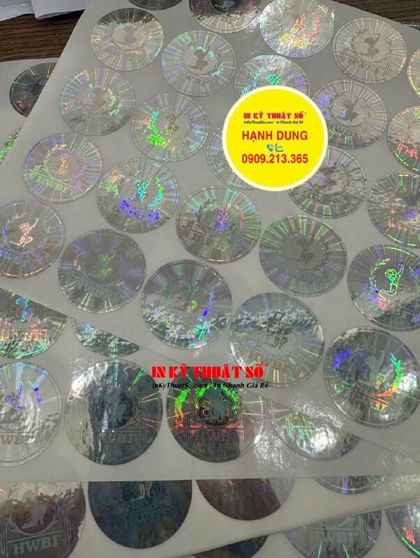 In tem chống hàng giả Hologram 7 màu - INKTS2880