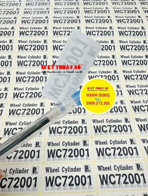 In tem giấy Decal dán sản phẩm xi lanh bánh xe, bế từng tem, giao tờ A3 - INKTS2885