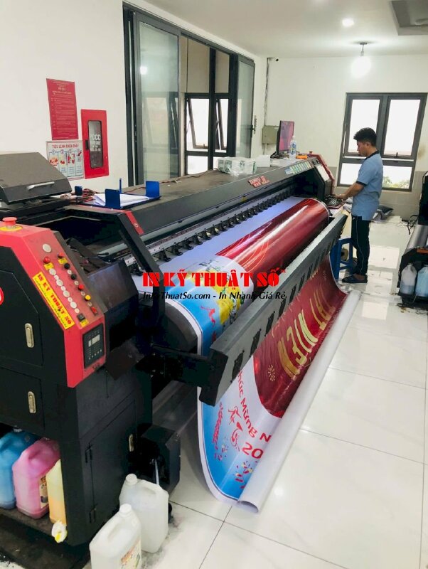 Dàn máy in kỹ thuật số mực dầu chuyên in băng rôn chúc mừng năm mới tại In Kỹ Thuật Số