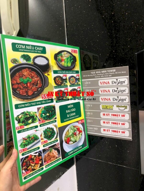 In cán Formex làm menu cầm tay, dán tường, ốp tường hình món ăn cho quán - INKTS3049