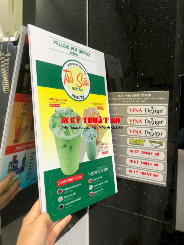 In cán Formex làm menu cầm tay, dán tường, ốp tường hình món ăn cho quán - INKTS3049