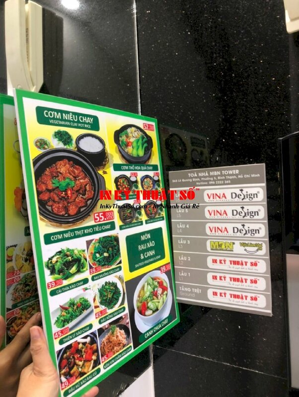 In cán Formex làm menu cầm tay, dán tường, ốp tường hình món ăn cho quán - INKTS3049