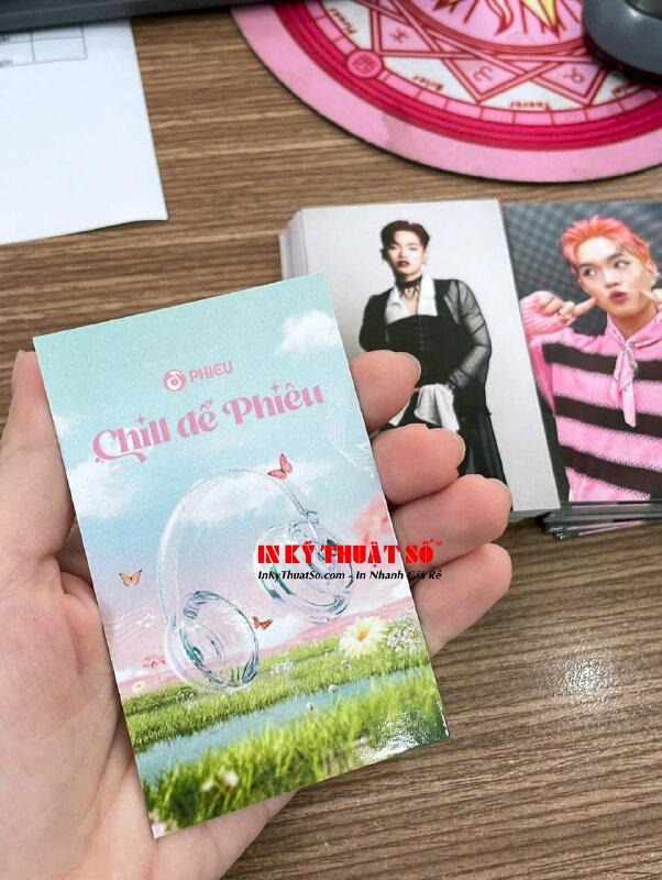 In Card Idol giấy C300gsm, in 2 mặt cán bóng, nhận in ảnh số lượng ít - INKTS3039