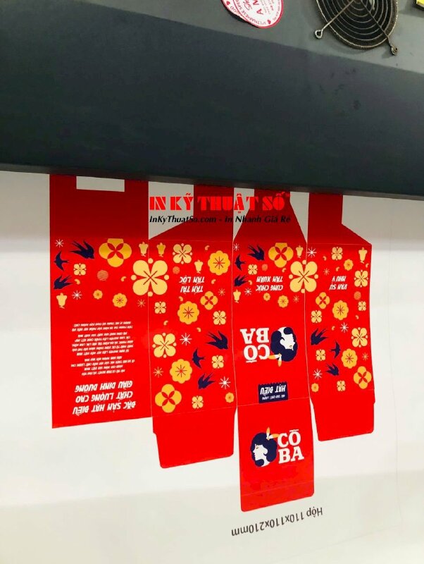 In mẫu Demo hộp giấy đựng quà Tết từ giấy ảnh in khổ lớn, in mực dầu cán màng mờ - In Kỹ Thuật Số Since 2006 - Ảnh: 2