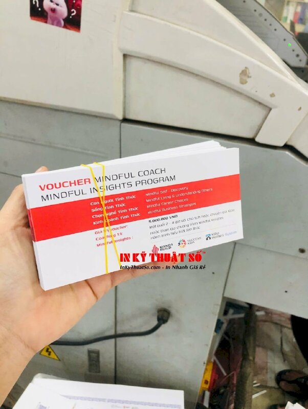 In Voucher bằng giấy couche cao cấp - Ảnh: 1