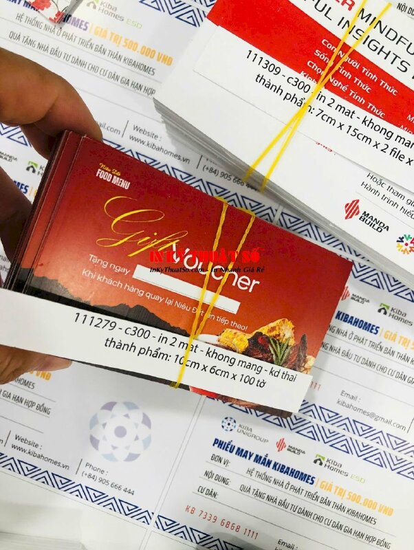 In Voucher bằng giấy couche cao cấp - Ảnh: 3