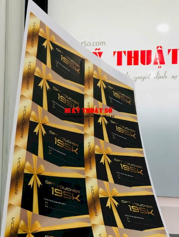 In Voucher bằng giấy couche cao cấp - Ảnh: 1