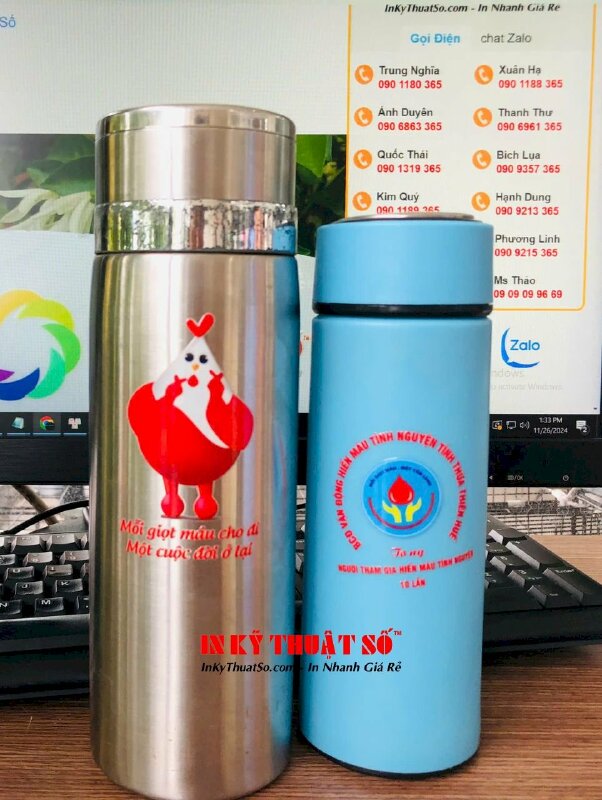 In logo BCĐ Vận động Hiến máu Tình nguyện, linh vật hiến máu nhân đạo Việt Nam dán lên quà tặng người tham gia chương trình -  INKTS3088