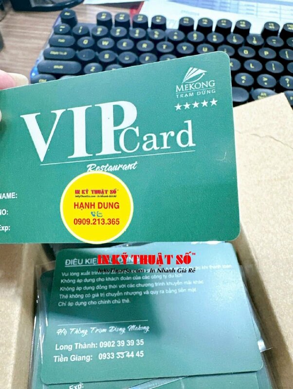 In thẻ nhựa Vip card tặng khách hàng, tài xế ghé chuỗi nhà hàng, trạm dừng chân - INKTS3149