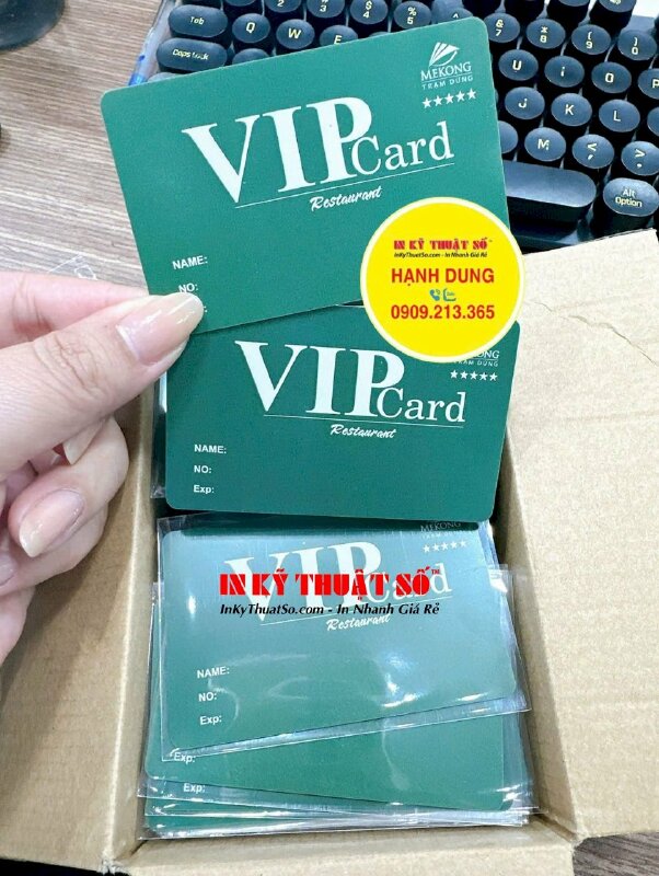 In thẻ nhựa Vip card tặng khách hàng, tài xế ghé chuỗi nhà hàng, trạm dừng chân - INKTS3149