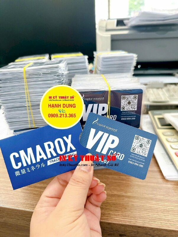 Set thẻ nhựa & bao giấy đựng thẻ VIP card cho nhãn hàng nước uống khoáng vi lượng - INKTS3145