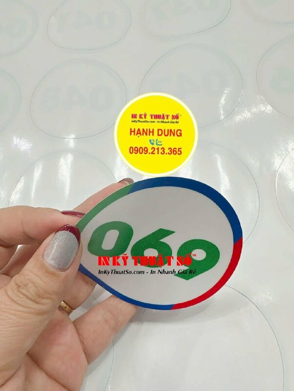 Tem Decal 2 mặt dán ngược sau kính, tem dán số thứ tự - INKTS3142