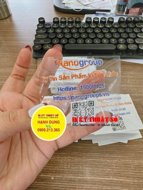 Tem nổi in logo thương hiệu dán lên quà tặng khách hàng, in UV DTF - INKTS3141