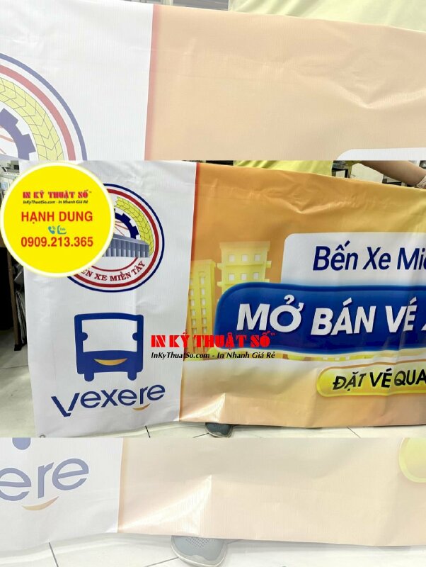 In băng rôn mở bán vé xe treo quảng cáo tại bến xe khách - INKTS1034
