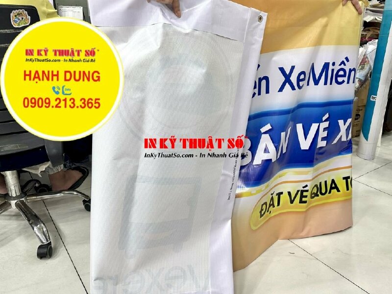 In băng rôn mở bán vé xe treo quảng cáo tại bến xe khách - INKTS1034