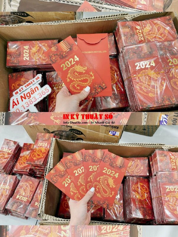 In bao lì xì cao cấp ép kim làm quà tặng nhân viên công ty - INKTS1102