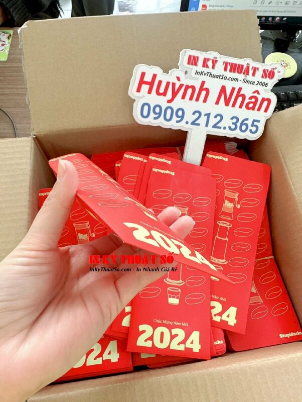 In bao lì xì ép kim vàng chuỗi nhà rang xay cà phê đặc sản tại Việt Nam - INKTS1055