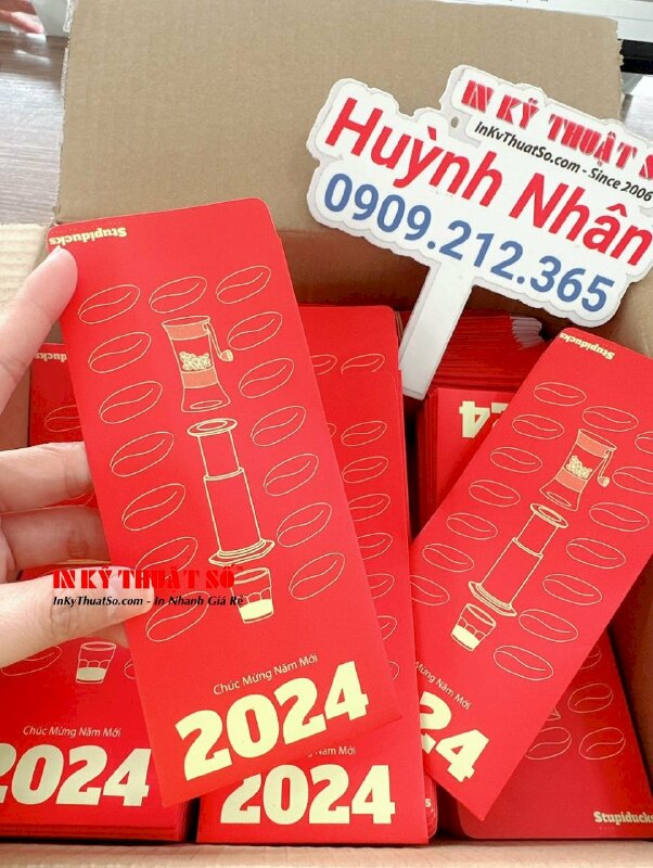 In bao lì xì ép kim vàng chuỗi nhà rang xay cà phê đặc sản tại Việt Nam - INKTS1055