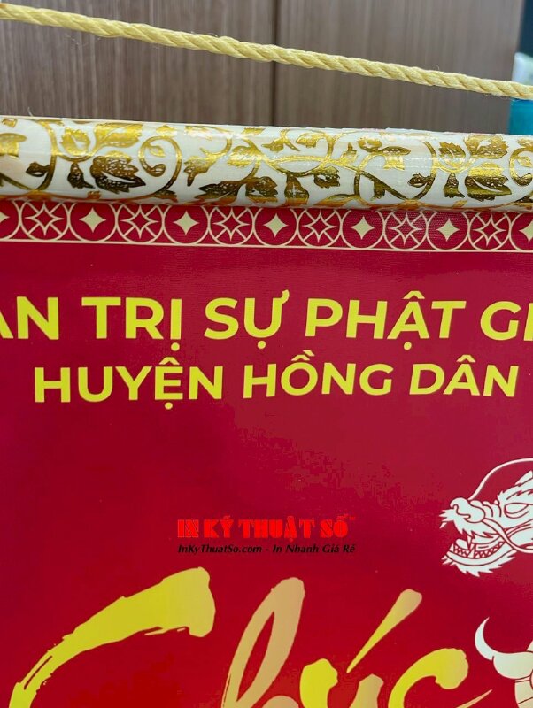 In cặp liễn tết Chúc Mừng Năm Mới làm quà tặng từ ban trị sự Phật Giáo - INKTS1139