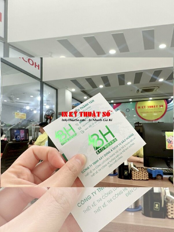 In card visit ép kim, name card giám đốc điều hành công ty xây dựng - INKTS724