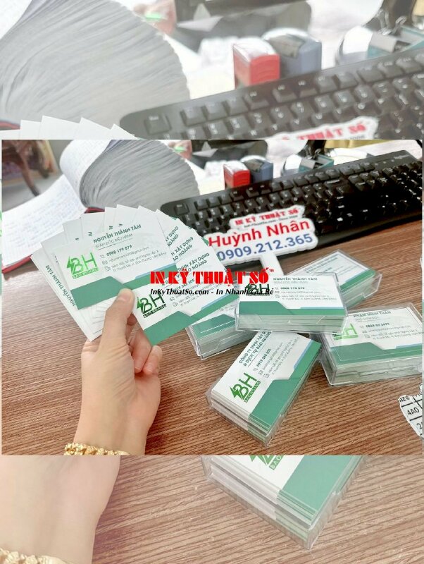 In card visit ép kim, name card giám đốc điều hành công ty xây dựng - INKTS724