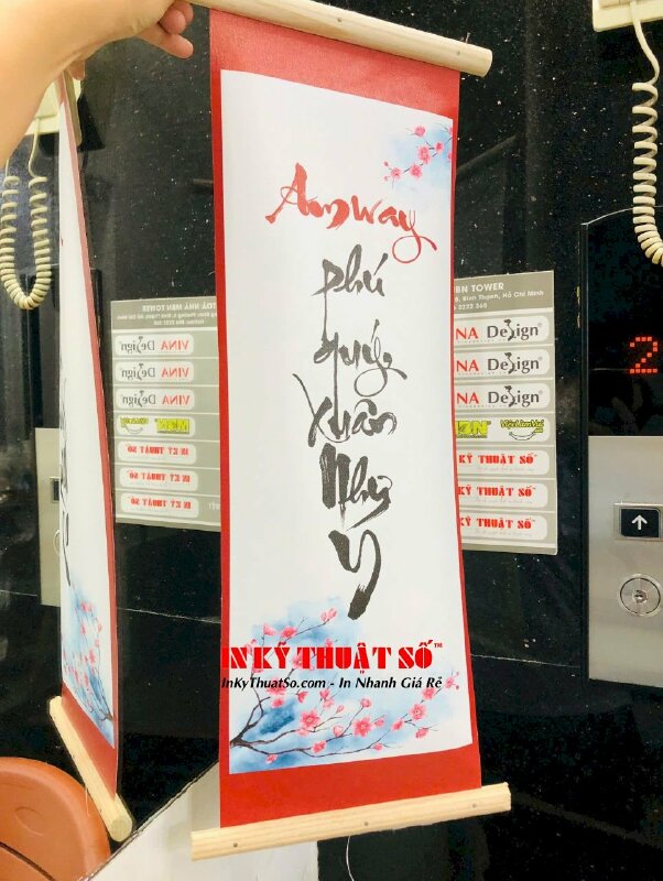 In câu liễn, câu đối Silk - INKTS149
