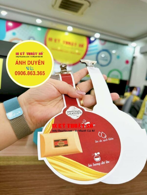 In hanger giấy C300gsm, gắn wobbler kẹp nhựa giới thiệu sản phẩm - INKTS1203