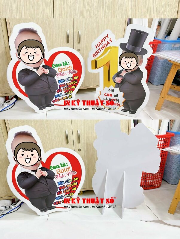In hình chibi sinh nhật bé trai, standee chibi ghép mặt cho bé - INKTS1032