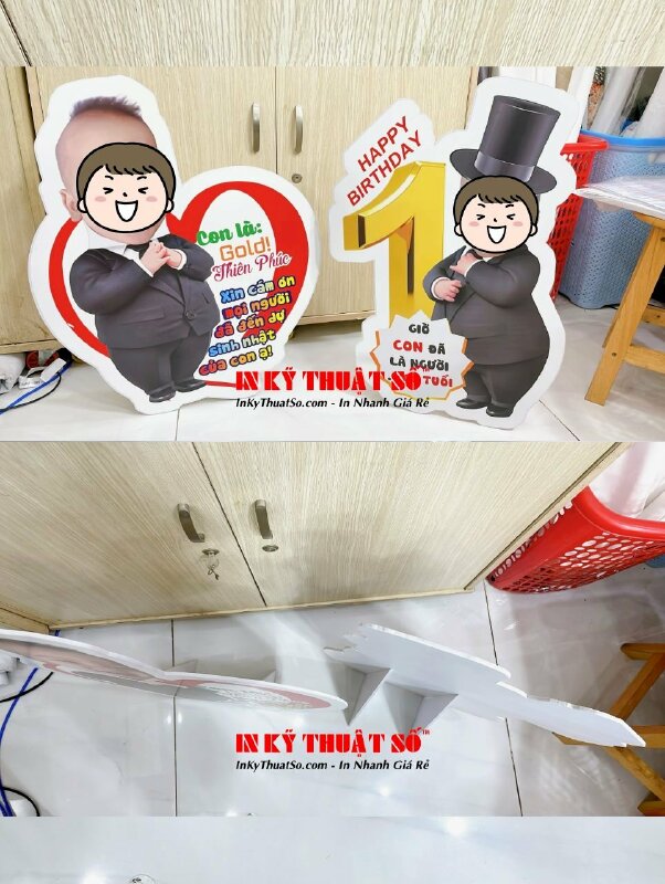In hình chibi sinh nhật bé trai, standee chibi ghép mặt cho bé - INKTS1032