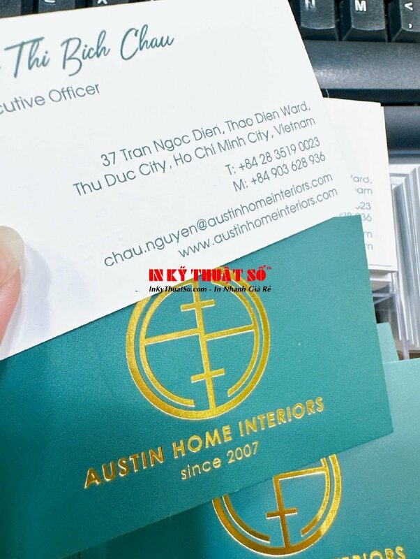 In name card ép kim, in card ép kim, name card CEO Chief Executive Officer - INKTS692